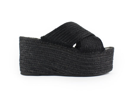 Black Valenciana High Wedge